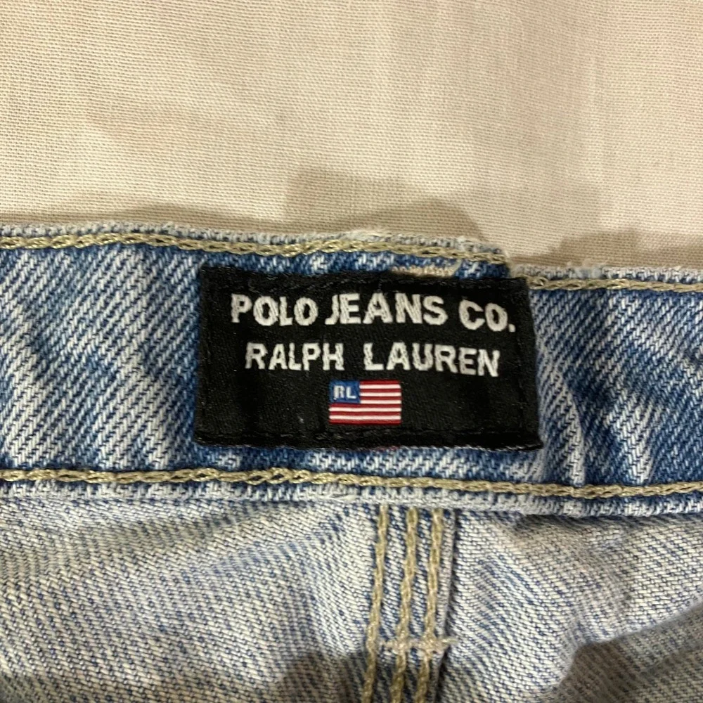 Polo Jeans Co Ralph Lauren Mens 38 Carpenter Shorts Light Wash Blue Denim Y2K